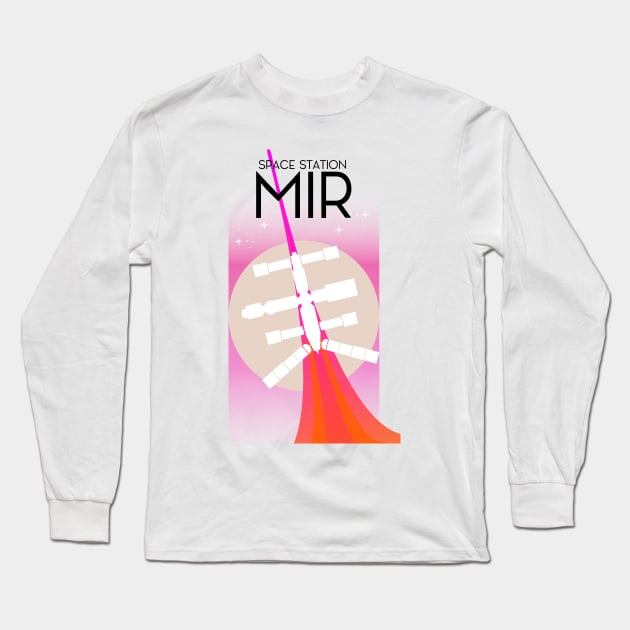 Space Station MIR Long Sleeve T-Shirt by nickemporium1